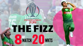 Mustafizur Rahman ICC Cricket World Cup 2019 all 20 Wickets Cricline [upl. by Eardnaed]