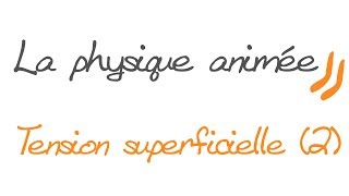 La physique animée  Tension superficielle 2  loi de Laplace et loi de Jurin [upl. by Devland]