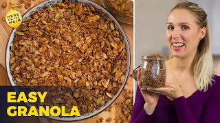 How to make EASY AND HEALTHY HOMEMADE GRANOLA  Gluten Free amp Vegan Breakfast  Recipe for Real Life [upl. by Turner]