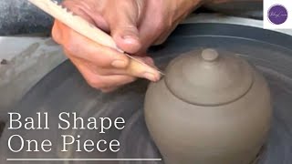 Throwing a “Ball Shape One Piece” Lidded Jar on pottery wheel [upl. by Ashmead]