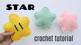 Easy Star Amigurumi ⭐️  Beginner Crochet  Step by Step [upl. by Herzog]