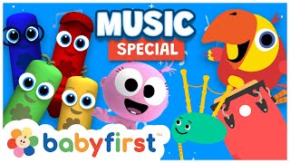 Music Special  Learn musical instruments  Fun Learning with Songs  Stories amp More  BabyFirst TV [upl. by Etnemelc]