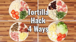 TikTok Viral Tortilla Hack  4 Tasty Ways [upl. by Adiell424]