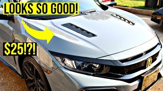 How To Universal Hood Vents for 25 10th Gen Civic [upl. by Selda]