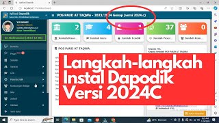 CARA INSTAL DAPODIK VERSI 2024C [upl. by Jobina771]