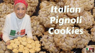 Italian Pignoli Cookies  Baking with Italian MaMa [upl. by Ymorej118]