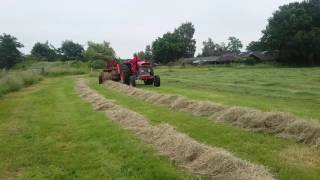 Massey ferguson 175 with MF 703 baler [upl. by Leahciam]