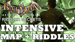 Batman Arkham Asylum Intensive Treatment Secret Map Location and Riddle Solutions [upl. by Dyanna]