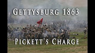 Civil War 1863  Gettysburg Picketts Charge [upl. by Ytisahc]