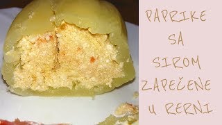 Punjene paprike sa sirom zapečene u rerni  Baked pepper with cheese  World of Jolly [upl. by Ylenaj]