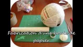 fabrication boule de papier [upl. by Eceertal]