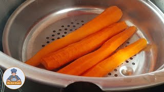 Cuisson des carottes à la vapeur avec une cocotte minute [upl. by Ruhnke]