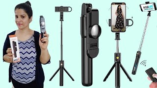 Mobilife Selfie Stick with bluetooth and Integrated Tripod or mobile stand for youtubers and vlogs [upl. by Ynnahc]