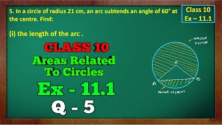 Ex 111 Q5  Areas Related To Circles  Chapter 11  Class 10 Maths  NCERT [upl. by Fablan181]