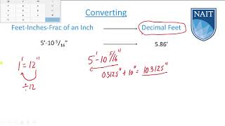 Converting into Decimal Feet [upl. by Ayahs562]