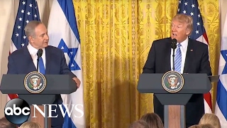 Trump Netanyahu Full Press Conference  ABC News [upl. by Eldnar]