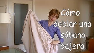 Cómo doblar sábana bajera ajustable [upl. by Lebasile]