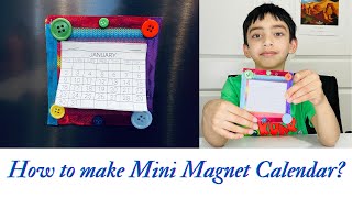 How to make Mini Magnet Calendar [upl. by Bashemath]