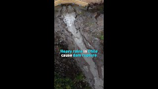 Heavy rains in Chile cause tailings dam rupture [upl. by Beard899]