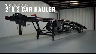 21k Gooseneck 3 Car Hauler Trailer [upl. by Bray659]