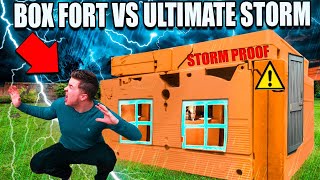 SURVIVING The Night ULTIMATE Thunderstorm VS Box Fort 24 Hour Challenge [upl. by El]