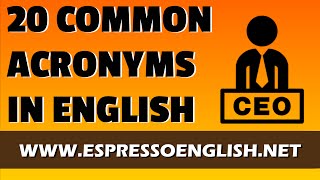 20 Common Acronyms in English [upl. by Namqul]