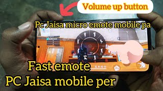 pc jaisa micro emote mobile pa kaise kra firstvideo freefirevideo tricks freefire emote video [upl. by Xonk]