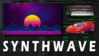 Making SYNTHWAVE futuristic 80s music  FL Studio [upl. by Celisse]