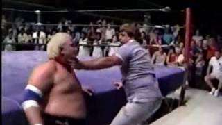 Bloody Studio Brawl  Tommy Rich Jerry Lawler Dirty Rhodes Don Bass 92786 Memphis Wrestling [upl. by Asyram758]