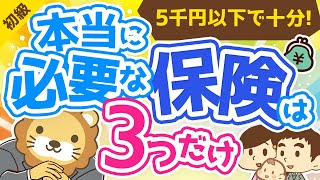 第133回【5000円以上は払いすぎ？】本当に必要なおすすめの保険3選【お金の勉強 初級編】 [upl. by Shumway381]