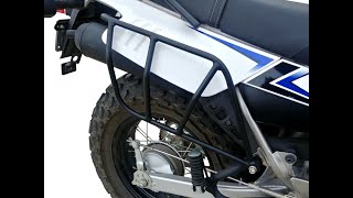 Precision Motorcycle Racks Yamaha TW200  Side Luggage Racks Installation [upl. by Ikeda]