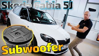 Subwoofer im Skoda Fabia 5J  ReserveradLösung  Option Drive11RA [upl. by Pierrette]