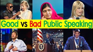 Good vs Bad Public Speaking Examples amp Annotations [upl. by Hahcim]