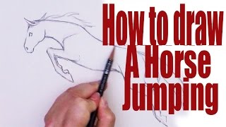 How to draw a horse jumping [upl. by Carlstrom]