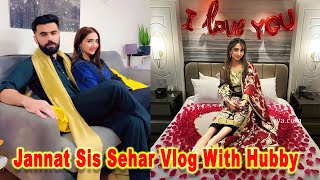 Jannat Mirza Sis Sehar Latest Vlog From Uk With Hubby Mian Talha After Weding 😍❤️ [upl. by Denison]