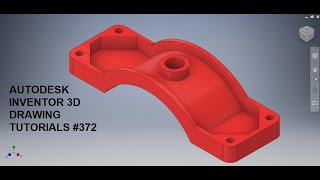 3d Part Design in Autodesk Inventor Drawing Tutorials 372  Inventor Drawing Tutorials  Cad 3d [upl. by Yob808]