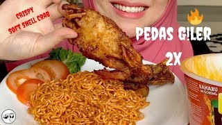 ASMR Maggi 2x Pedas Giler  Soft Shell Crab  No Talking  Eating Sounds [upl. by Charlean379]