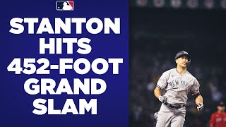 GOAHEAD GRAND SLAM Giancarlo Stanton DEMOLISHES a grand slam to put the Yankees ahead of Boston [upl. by Anoved]