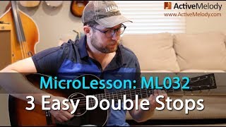 Learn 3 Easy Double Stops  Essential Double Stops for Improvising  Guitar Lesson  ML032 [upl. by Ellennahs]