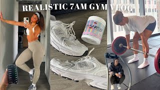 REALISTIC 7AM GYM VLOG l leg workout waking up late getting ready oa haul pre workout cocktail [upl. by Rosalynd]