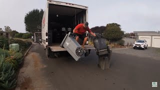 Recology Sonoma Marin Toter Garbage Cart Rollout  An Awesome Crew Replacing the Decades Old Bins [upl. by Roy130]