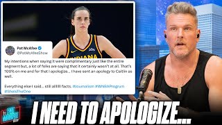 Pat McAfee Address Controversy Around His Comments on Caitlin Clark amp The WNBA [upl. by Wain505]