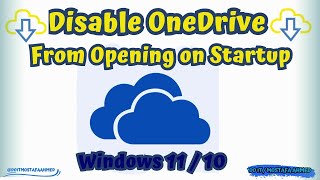 Stop Microsoft Onedrive From Opening On Startup  Windows11 10 doitmostafa [upl. by Towney]