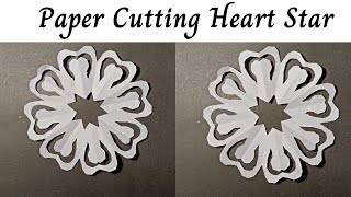 Paper Cutting HeartStar  Easy Crafts with Paper  Easy DIY  How to Make  Easy Paper Crafts [upl. by Eilah]