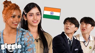 Koreans Meet Indian KPOP Idols For the First Time Ft Sriya Aria  Compilation [upl. by Peursem]