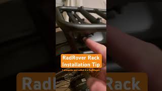 RadRover Rad Rhino 6 Plus Rack Installation Tip [upl. by Kieran]