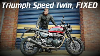 How to improve a Triumph Speed Twin with Bitubo Suspension upgrade Road test and how to guide [upl. by Kurman353]