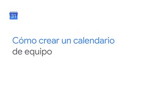 Cómo crear un calendario de equipo en Google Calendar [upl. by Esekram766]