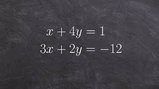 Solve a system of linear equations using substitution [upl. by Anod]