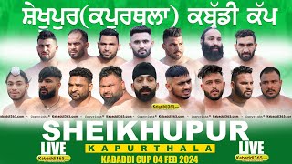 🔴Live Sheikhupur Kapurthala Kabaddi Tournament 04 Feb 2024 [upl. by Josy26]